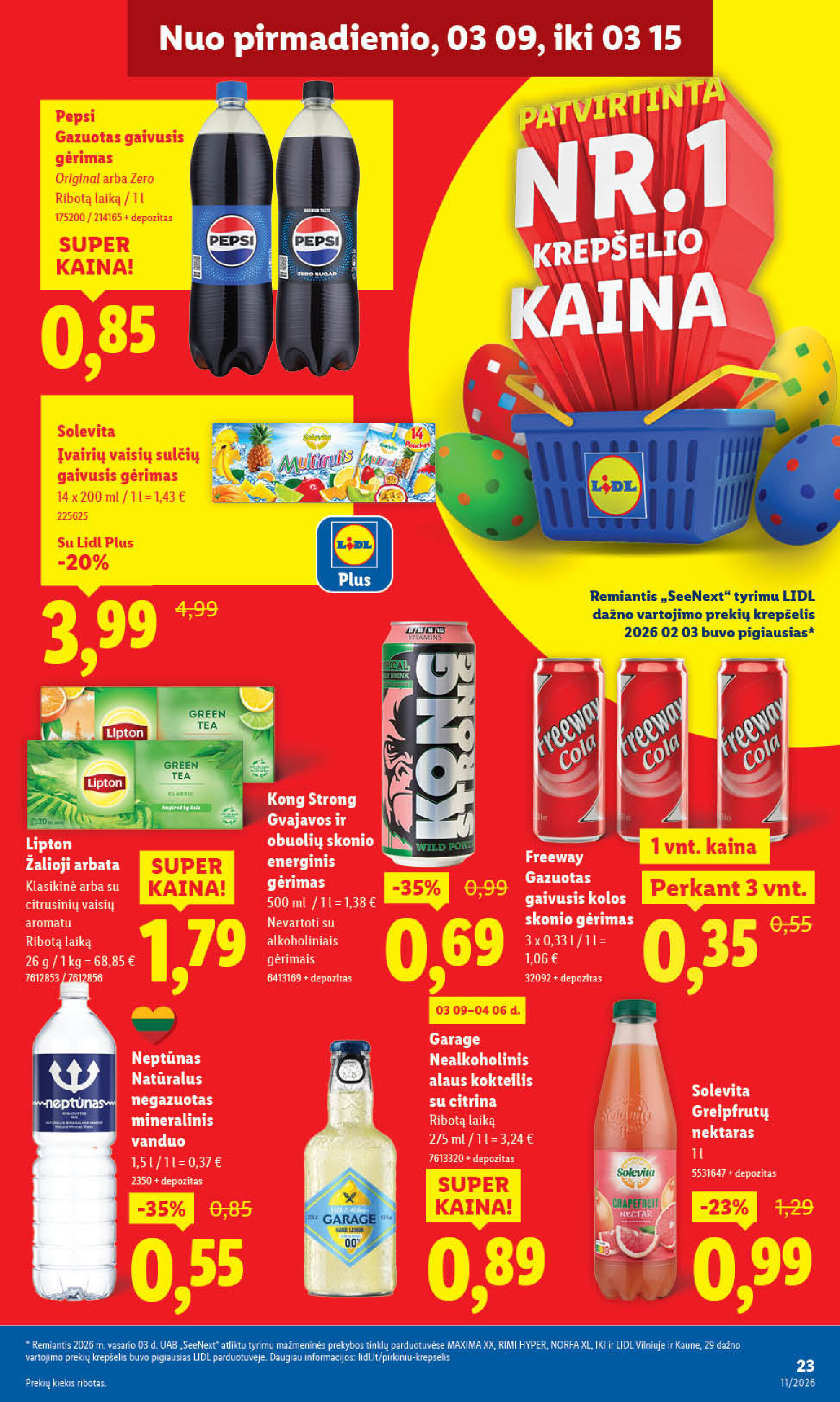 lidl - MAISTO PREKIŲ PASIŪLYMAI (2026-03-09 - 2026-03-15) - page: 23