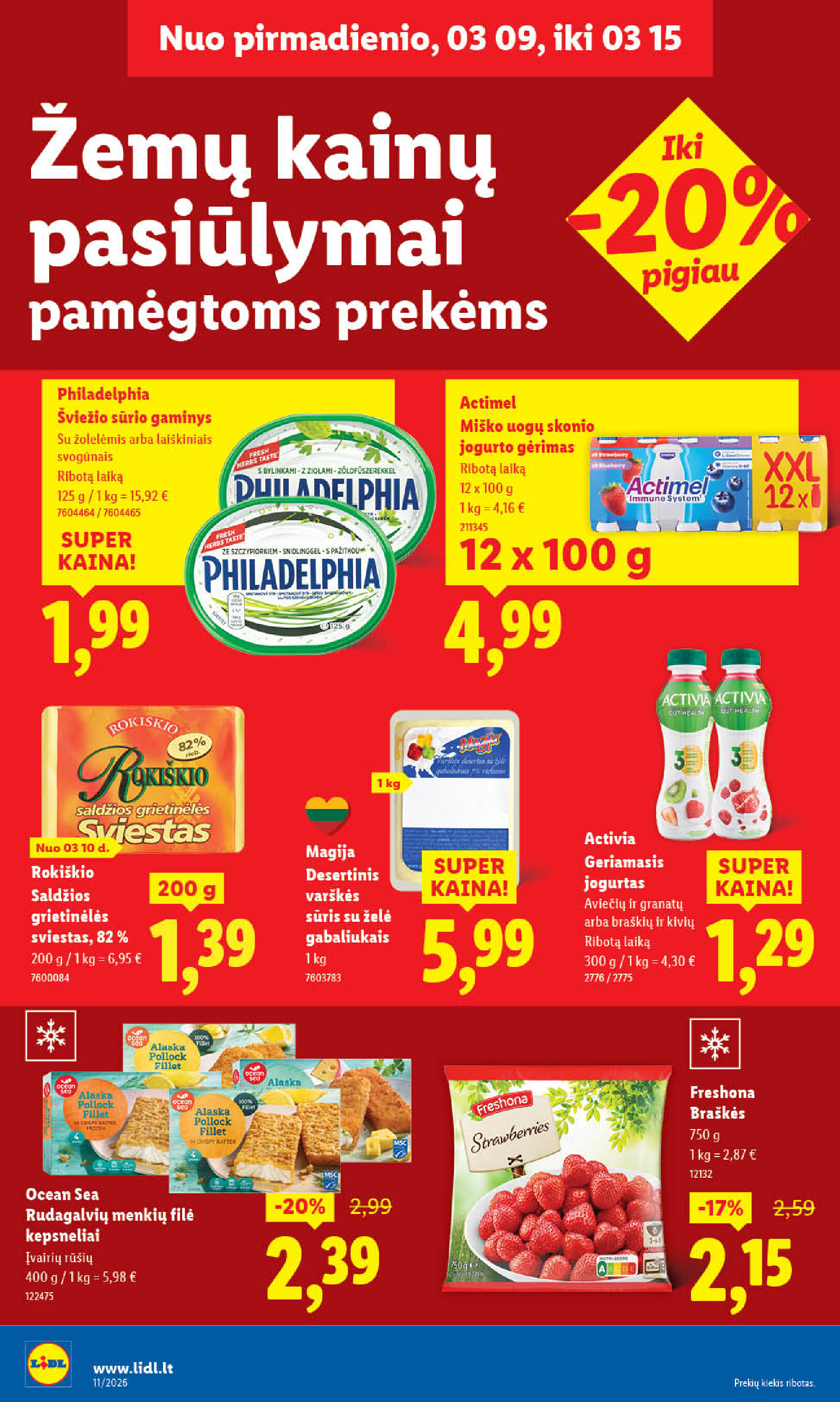 lidl - MAISTO PREKIŲ PASIŪLYMAI (2026-03-09 - 2026-03-15) - page: 20