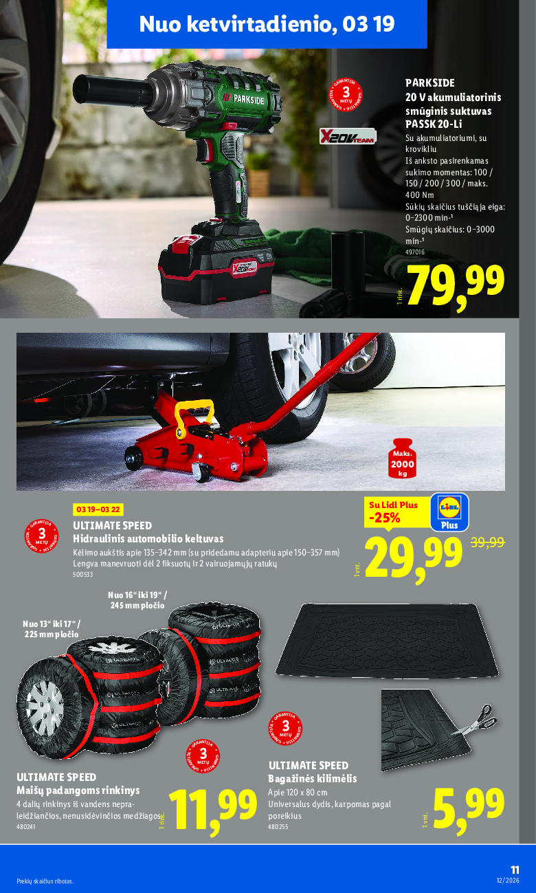 lidl - NE MAISTO PREKIŲ PASIŪLYMAI (2026-03-16 - 2026-03-22) - page: 11