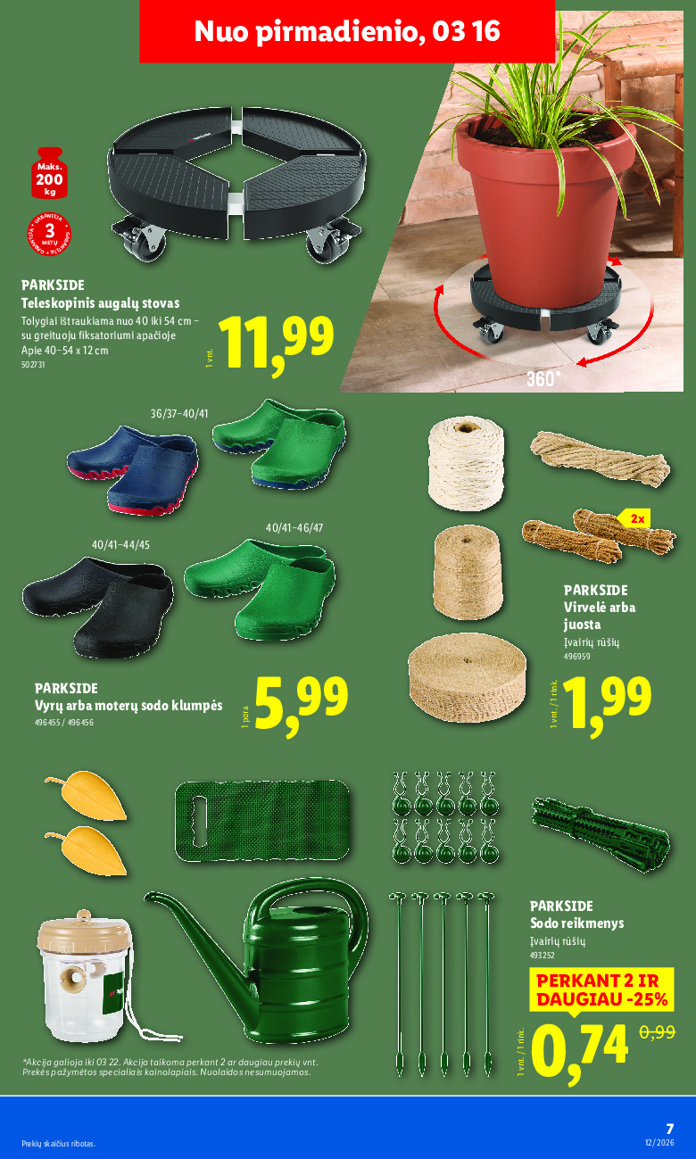 lidl - NE MAISTO PREKIŲ PASIŪLYMAI (2026-03-16 - 2026-03-22) - page: 7