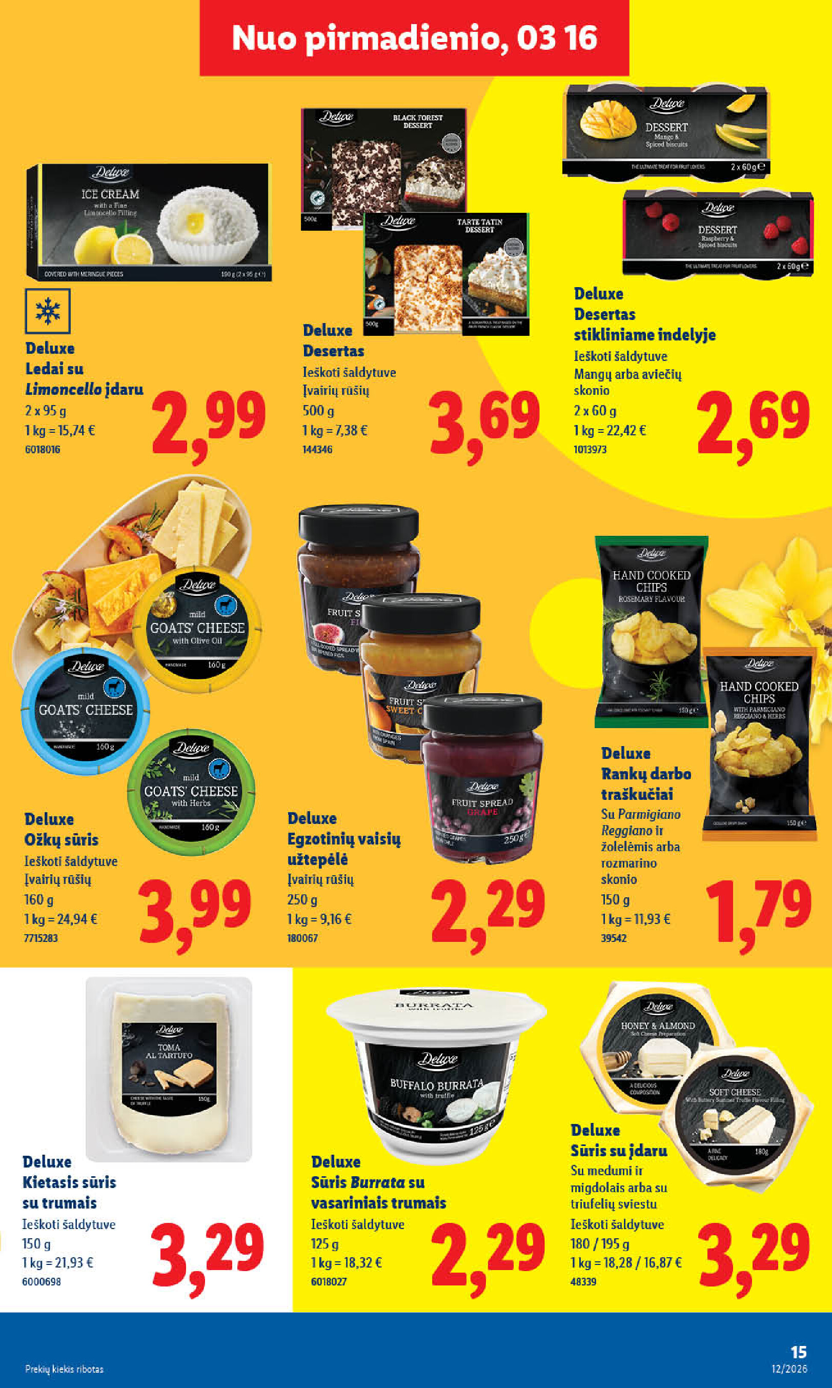 lidl - MAISTO PREKIŲ PASIŪLYMAI (2026-03-16 - 2026-03-22) - page: 15