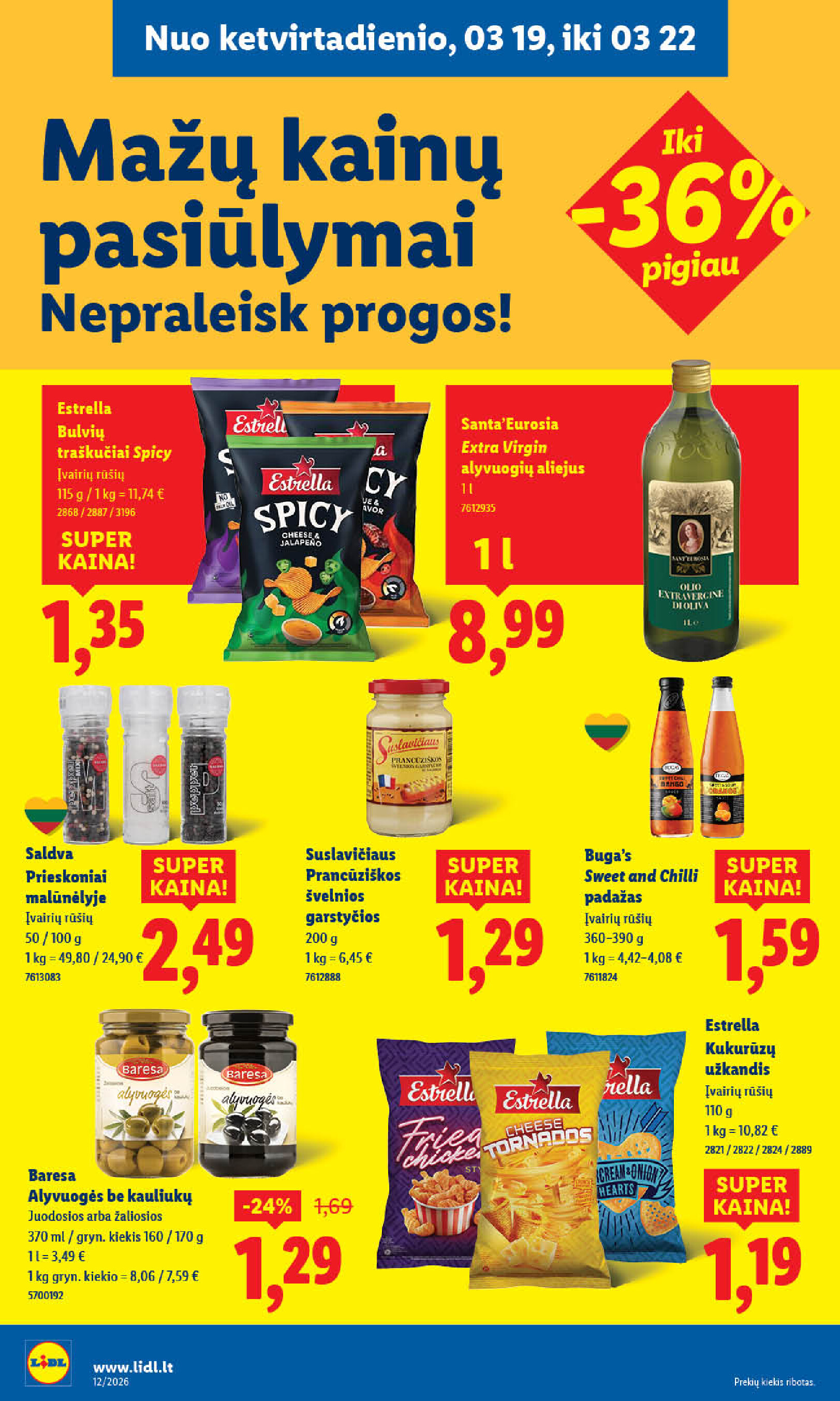 lidl - MAISTO PREKIŲ PASIŪLYMAI (2026-03-16 - 2026-03-22) - page: 36