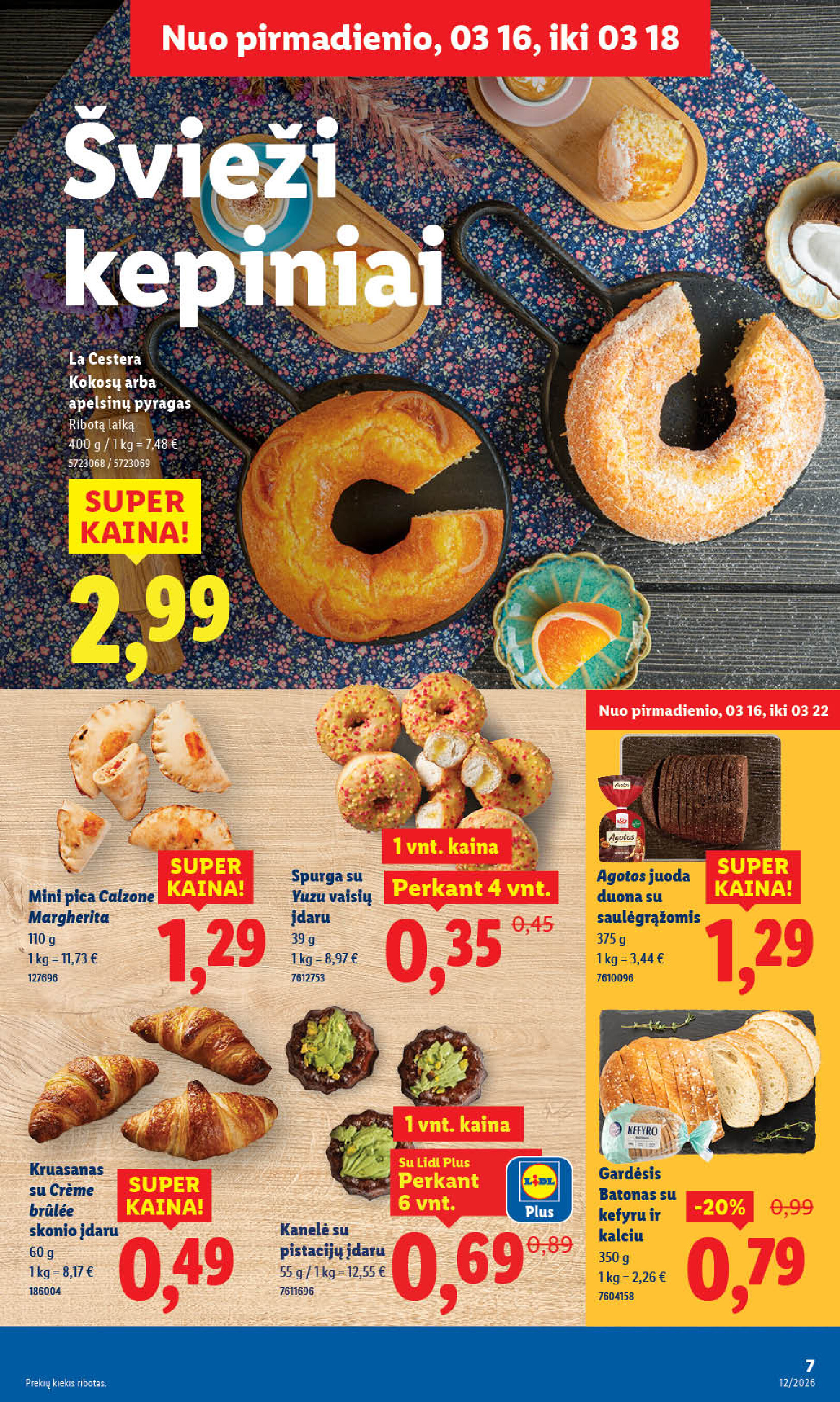 lidl - MAISTO PREKIŲ PASIŪLYMAI (2026-03-16 - 2026-03-22) - page: 7