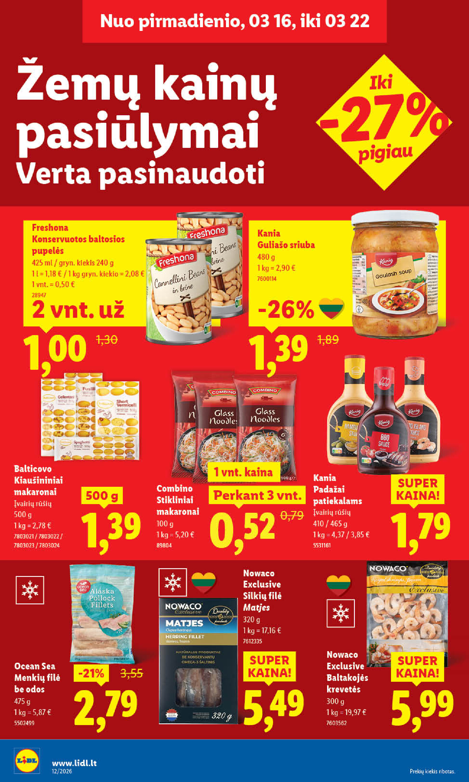 lidl - MAISTO PREKIŲ PASIŪLYMAI (2026-03-16 - 2026-03-22) - page: 28