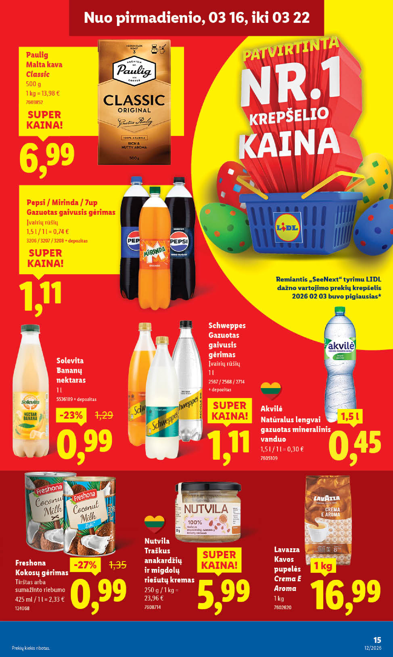 lidl - MAISTO PREKIŲ PASIŪLYMAI (2026-03-16 - 2026-03-22) - page: 29