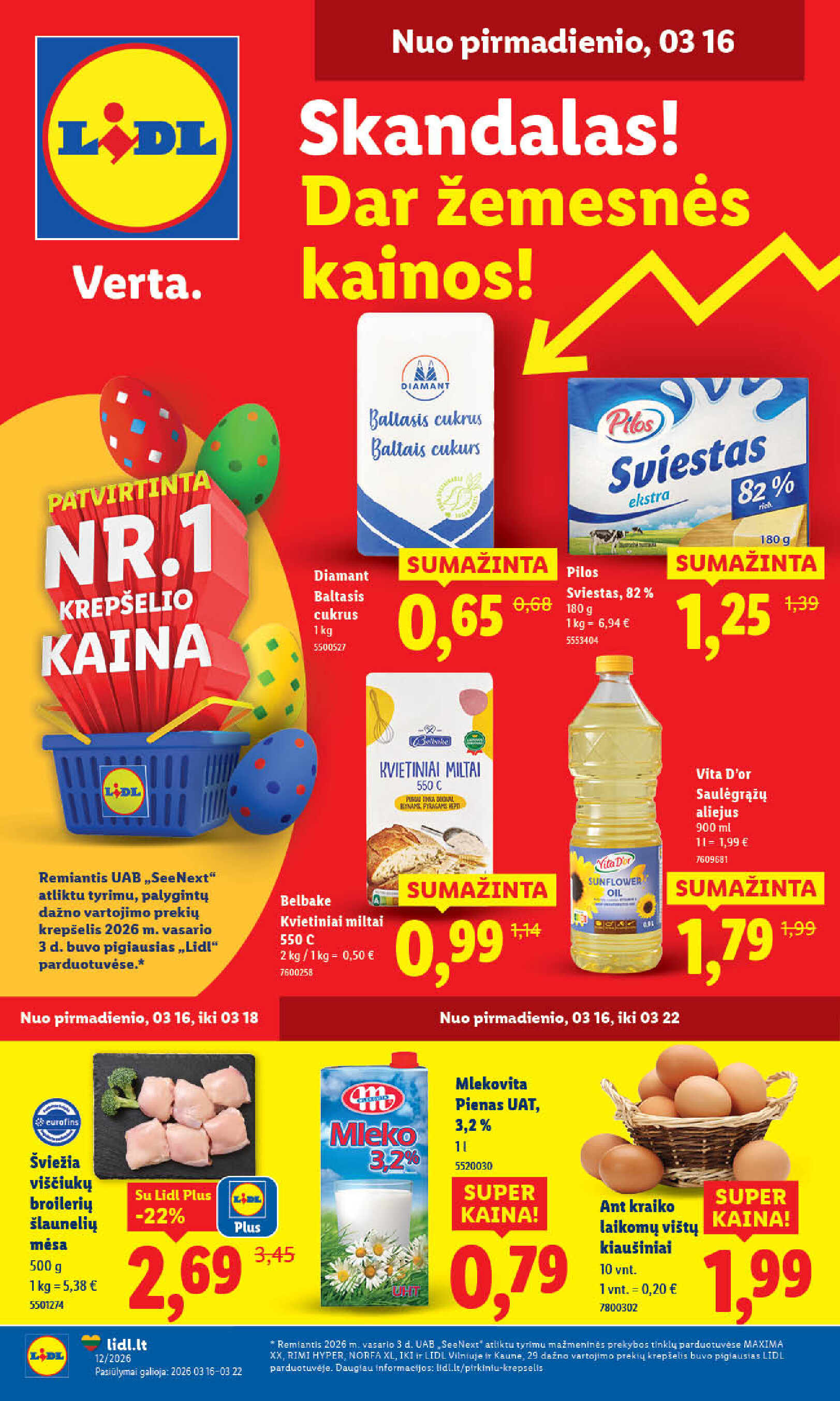 lidl - MAISTO PREKIŲ PASIŪLYMAI (2026-03-16 - 2026-03-22)