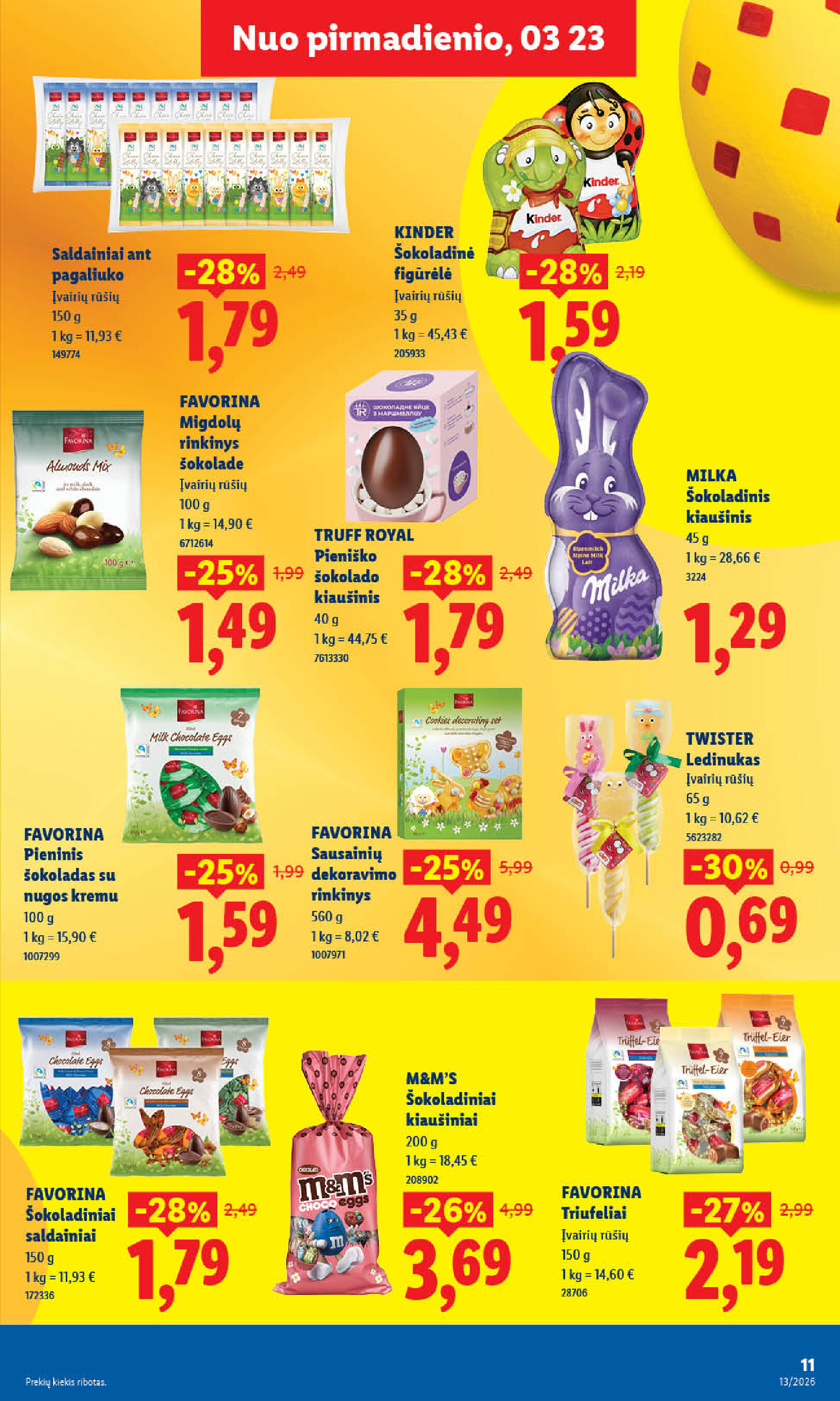 lidl - MAISTO PREKIŲ PASIŪLYMAI (2026-03-23 - 2026-03-29) - page: 11