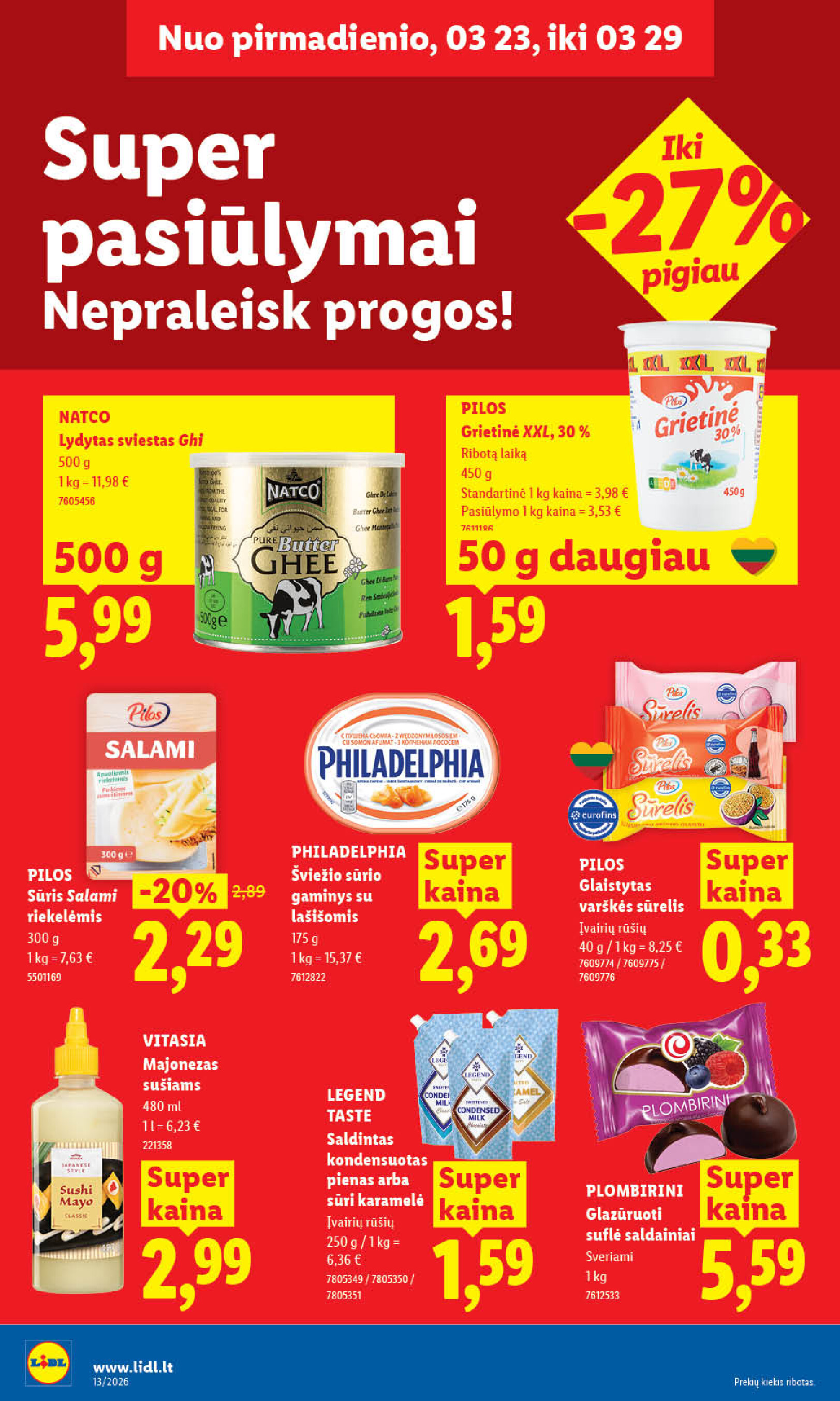 lidl - MAISTO PREKIŲ PASIŪLYMAI (2026-03-23 - 2026-03-29) - page: 16