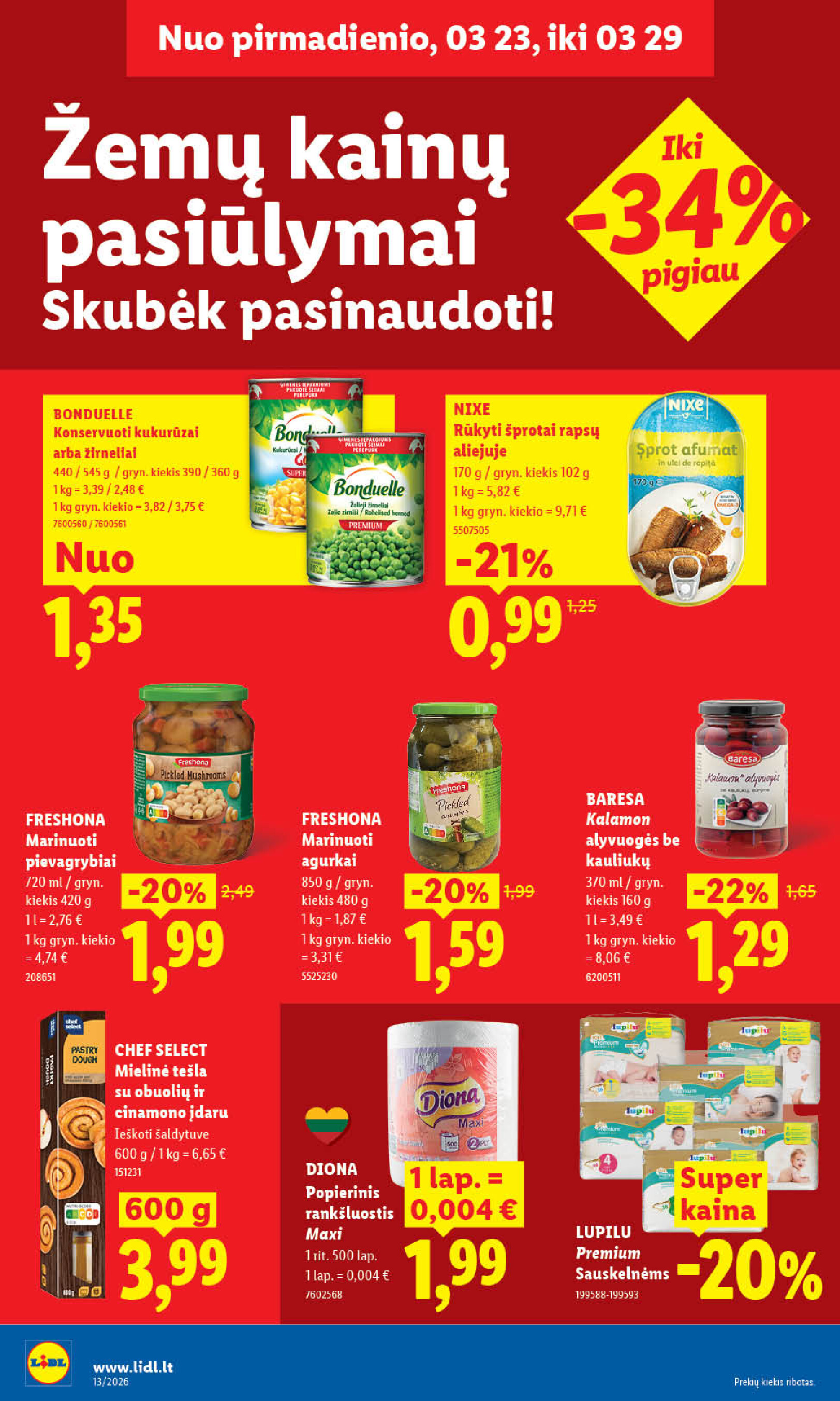 lidl - MAISTO PREKIŲ PASIŪLYMAI (2026-03-23 - 2026-03-29) - page: 18