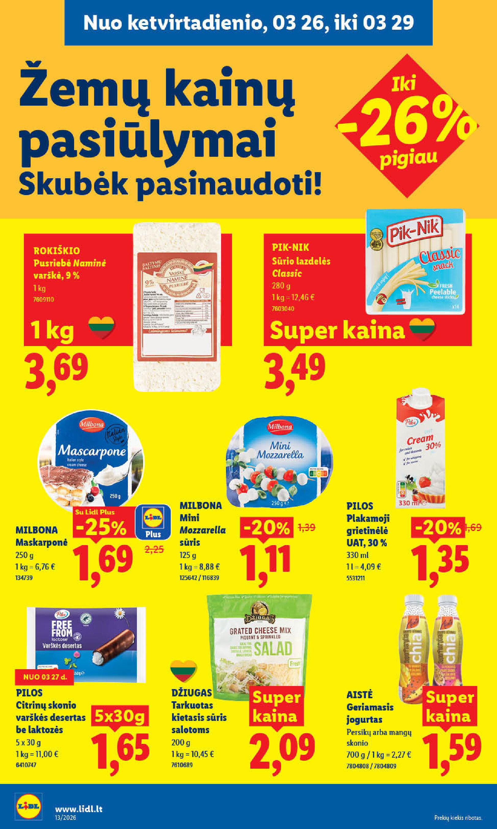 lidl - MAISTO PREKIŲ PASIŪLYMAI (2026-03-23 - 2026-03-29) - page: 26