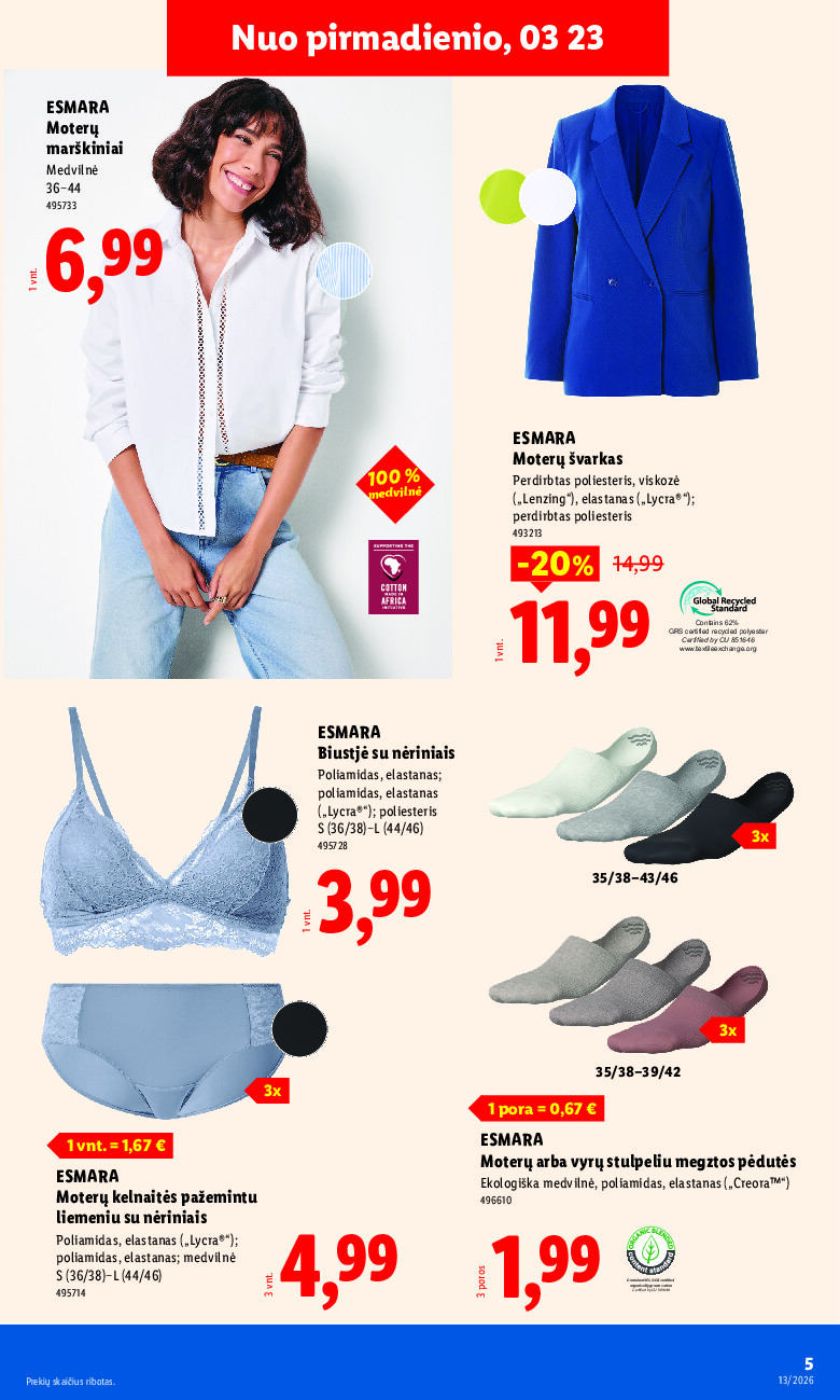 lidl - NE MAISTO PREKIŲ PASIŪLYMAI (2026-03-23 - 2026-03-29) - page: 5