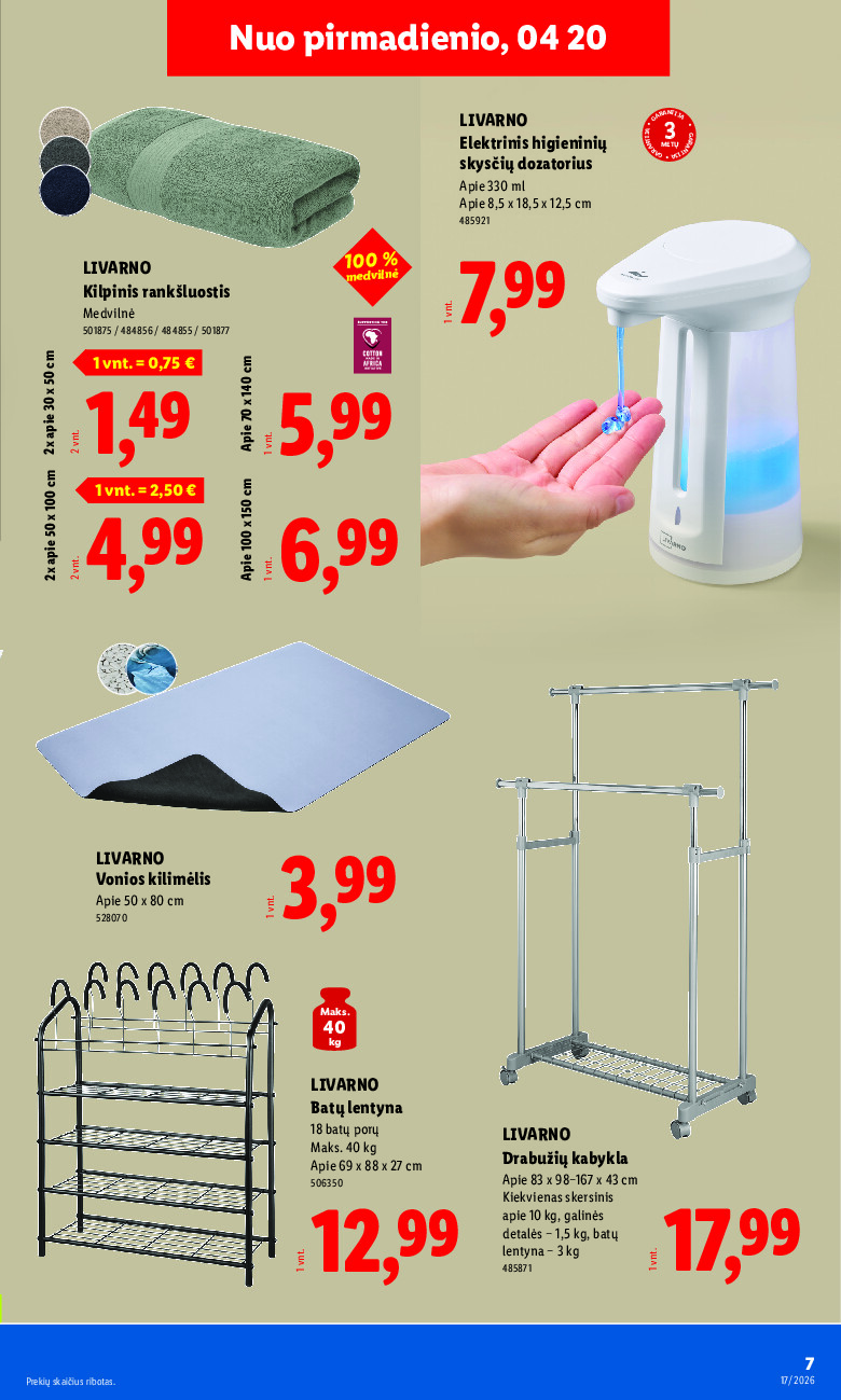 lidl - NE MAISTO PREKIŲ PASIŪLYMAI (2026-04-20 - 2026-04-26) - page: 7