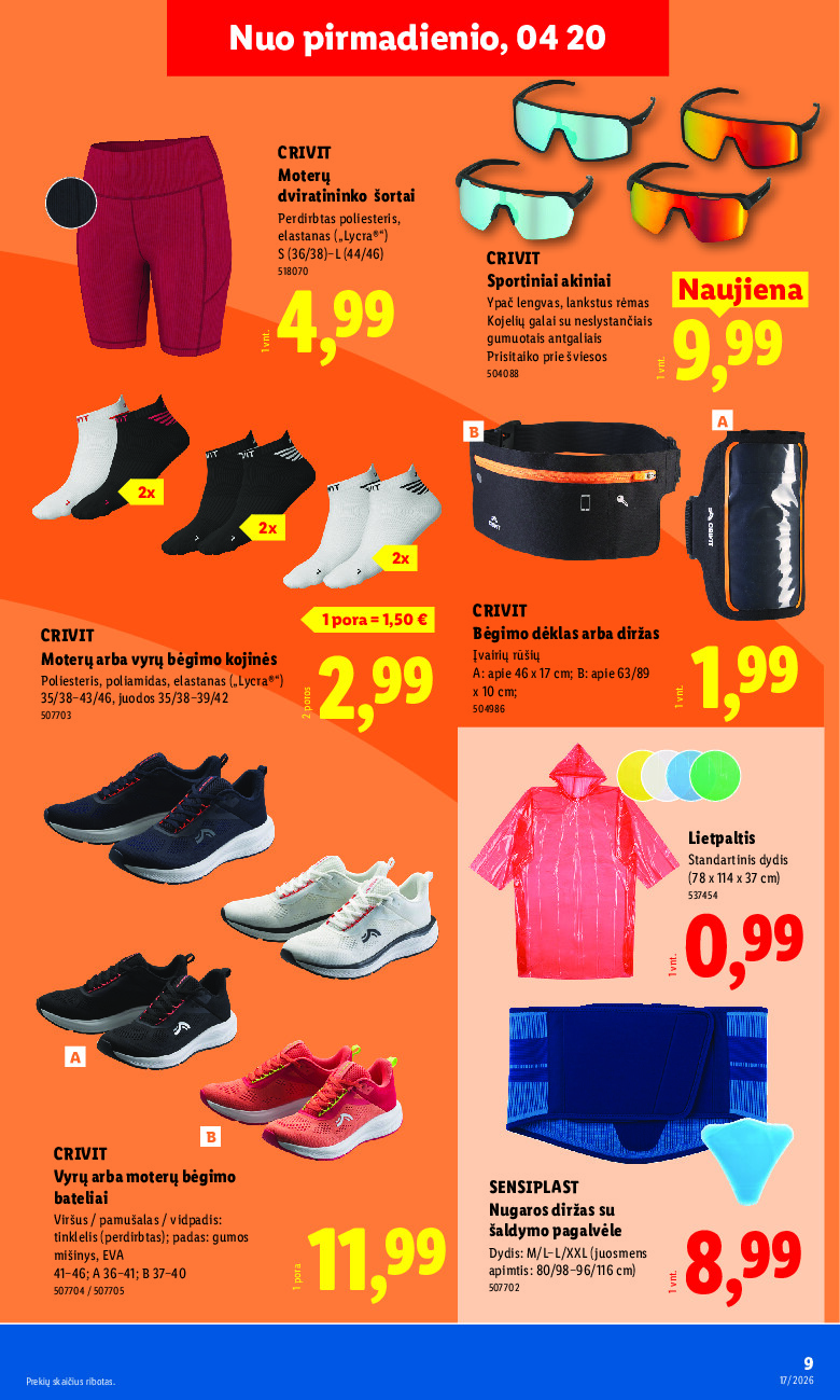 lidl - NE MAISTO PREKIŲ PASIŪLYMAI (2026-04-20 - 2026-04-26) - page: 9