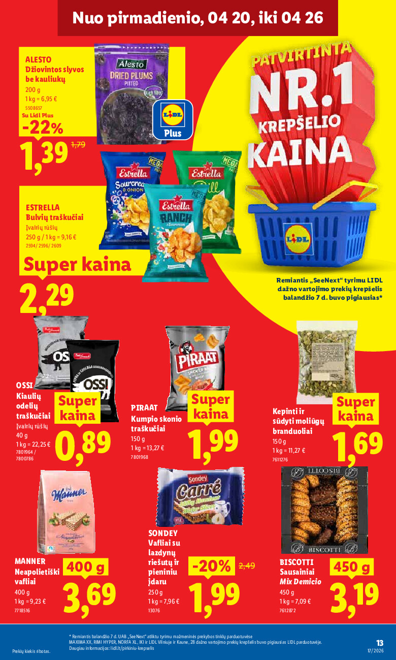 lidl - MAISTO PREKIŲ PASIŪLYMAI (2026-04-20 - 2026-04-26) - page: 13