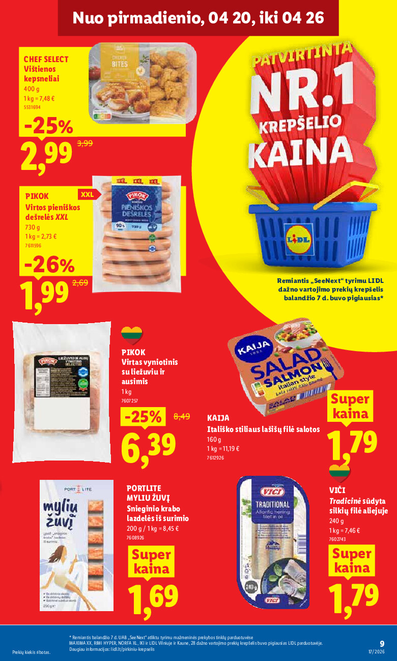 lidl - MAISTO PREKIŲ PASIŪLYMAI (2026-04-20 - 2026-04-26) - page: 9