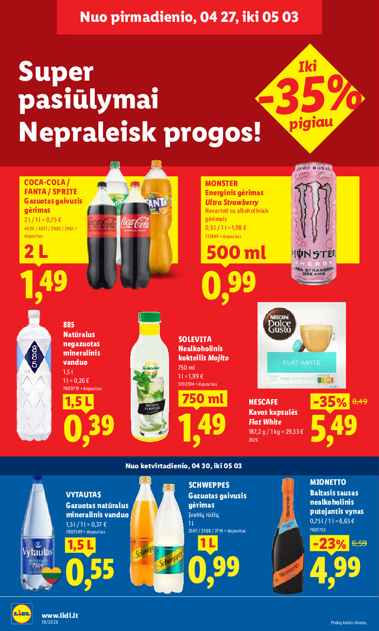 lidl - MAISTO PREKIŲ PASIŪLYMAI (2026-04-27 - 2026-05-03) - page: 18