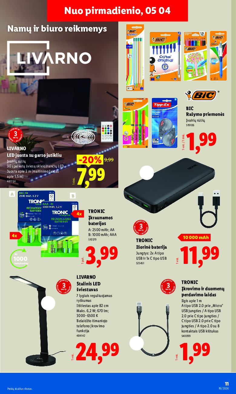 lidl - NE MAISTO PREKIŲ PASIŪLYMAI (2026-05-04 - 2026-05-10) - page: 11