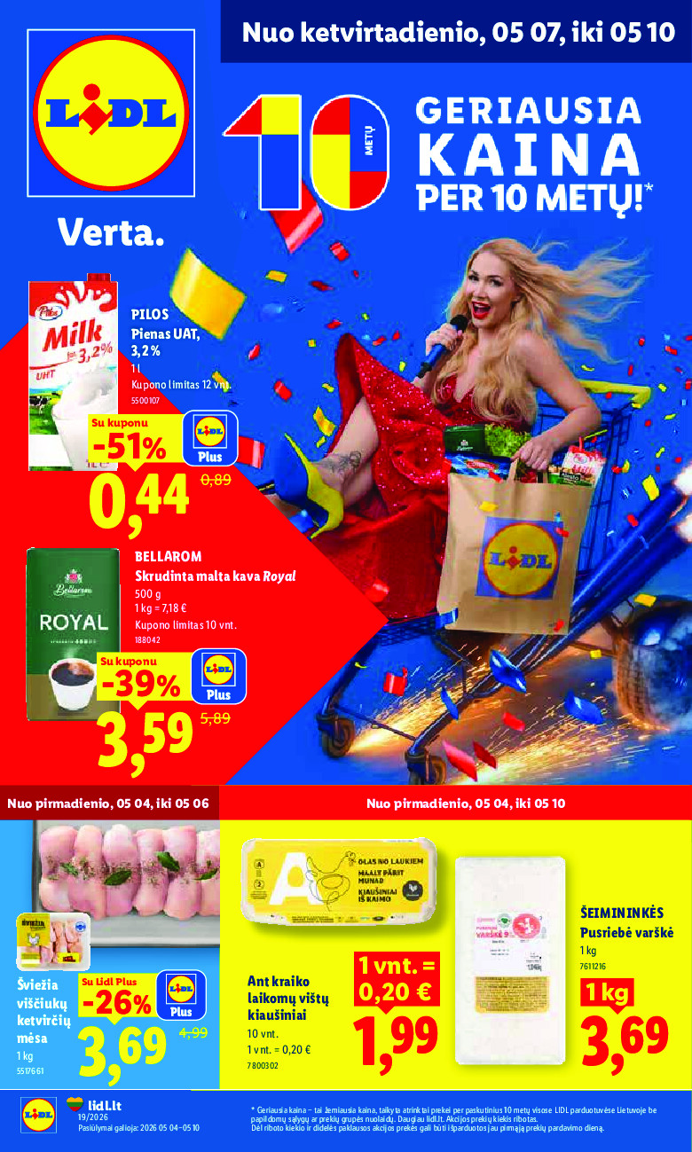lidl - MAISTO PREKIŲ PASIŪLYMAI (2026-05-04 - 2026-05-10)