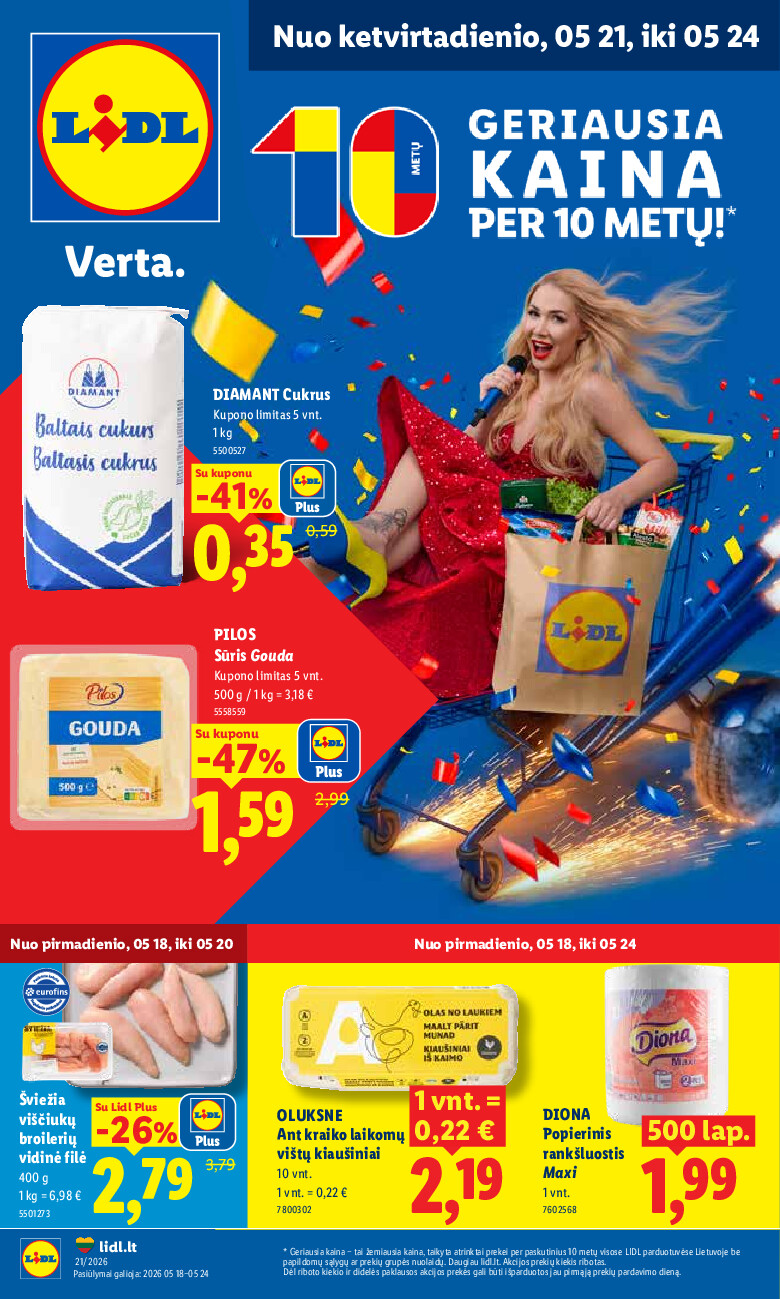 lidl - MAISTO PREKIŲ PASIŪLYMAI (2026-05-18 - 2026-05-24)