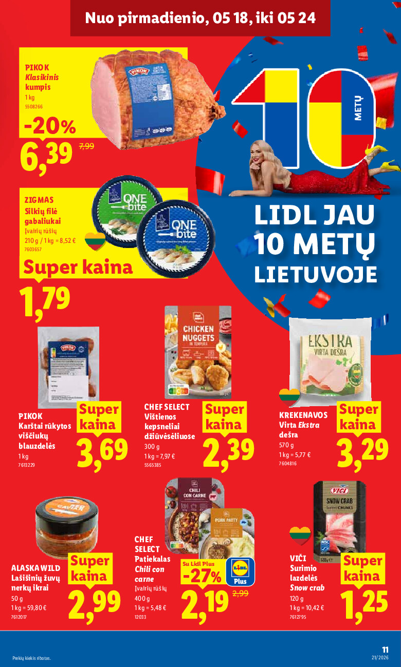 lidl - MAISTO PREKIŲ PASIŪLYMAI (2026-05-18 - 2026-05-24) - page: 11