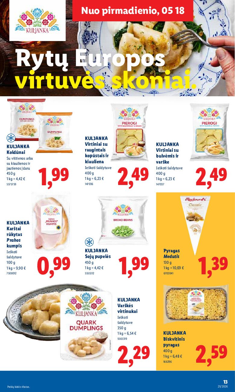 lidl - MAISTO PREKIŲ PASIŪLYMAI (2026-05-18 - 2026-05-24) - page: 13