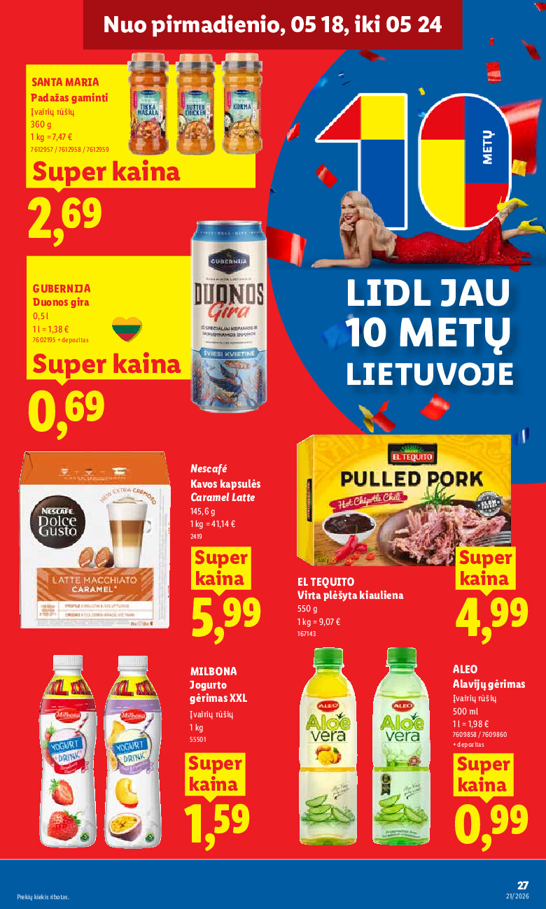 lidl - MAISTO PREKIŲ PASIŪLYMAI (2026-05-18 - 2026-05-24) - page: 23