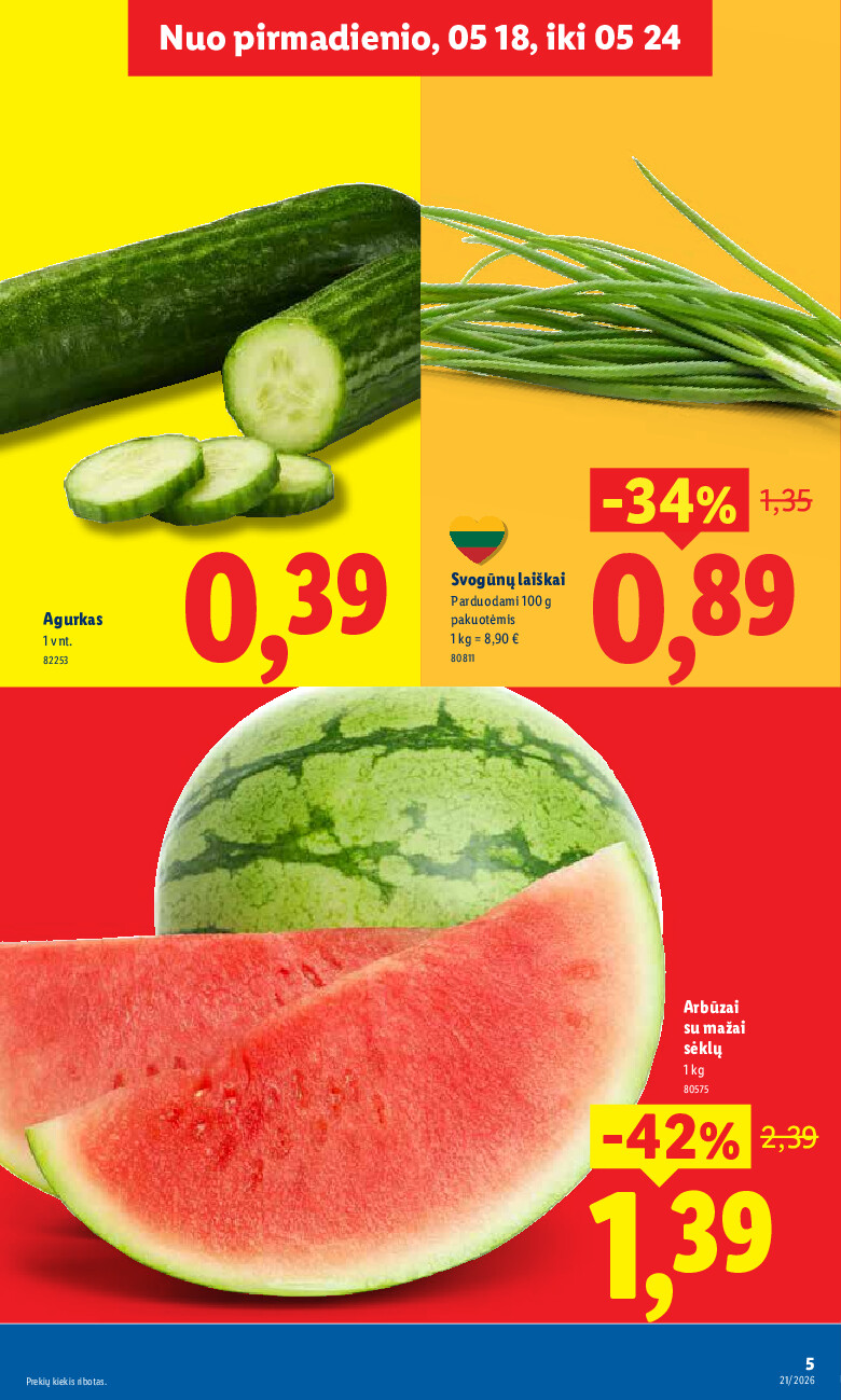 lidl - MAISTO PREKIŲ PASIŪLYMAI (2026-05-18 - 2026-05-24) - page: 5