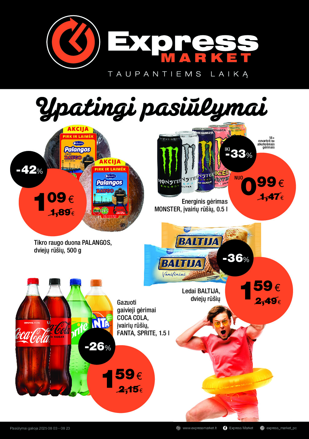 express - Akcijų leidinys (2025-08-03 - 2025-08-23)