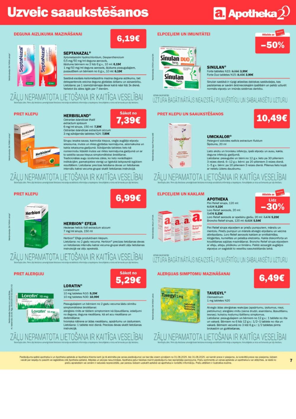 apotheka - APOTHEKA (01.08.2025 - 31.08.2025) - page: 7