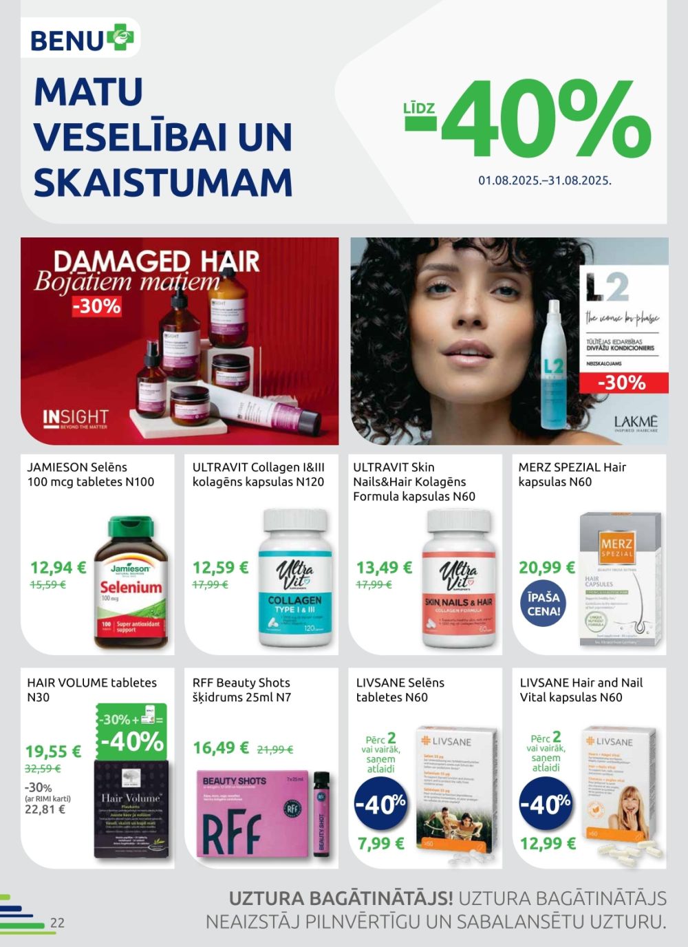 benu - BENU APTIEKA (01.08.2025 - 31.08.2025) - page: 22