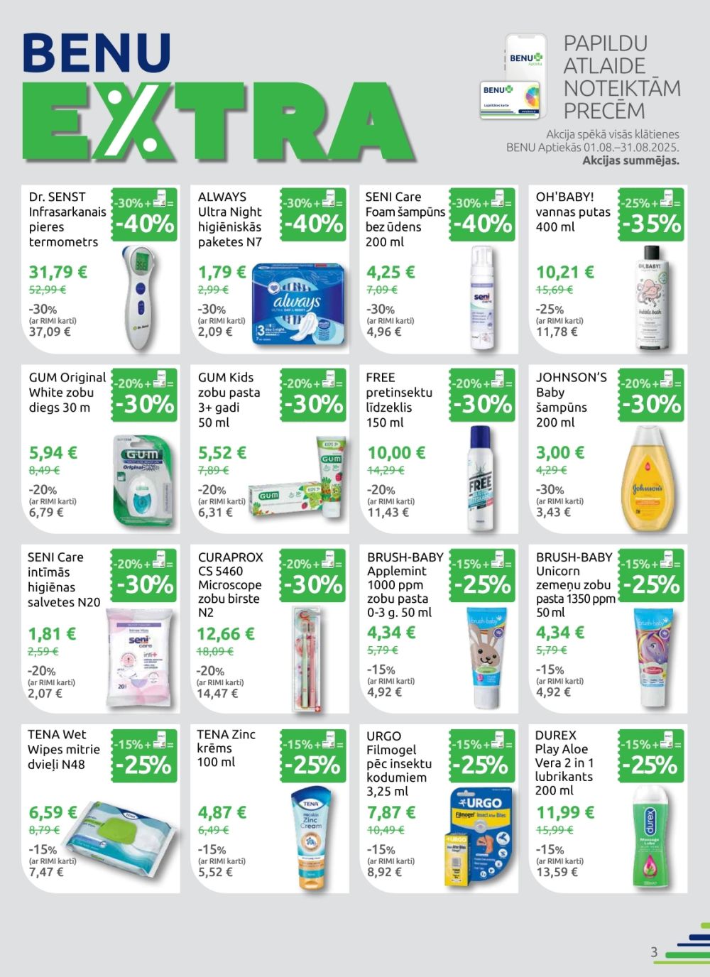 benu - BENU APTIEKA (01.08.2025 - 31.08.2025) - page: 3