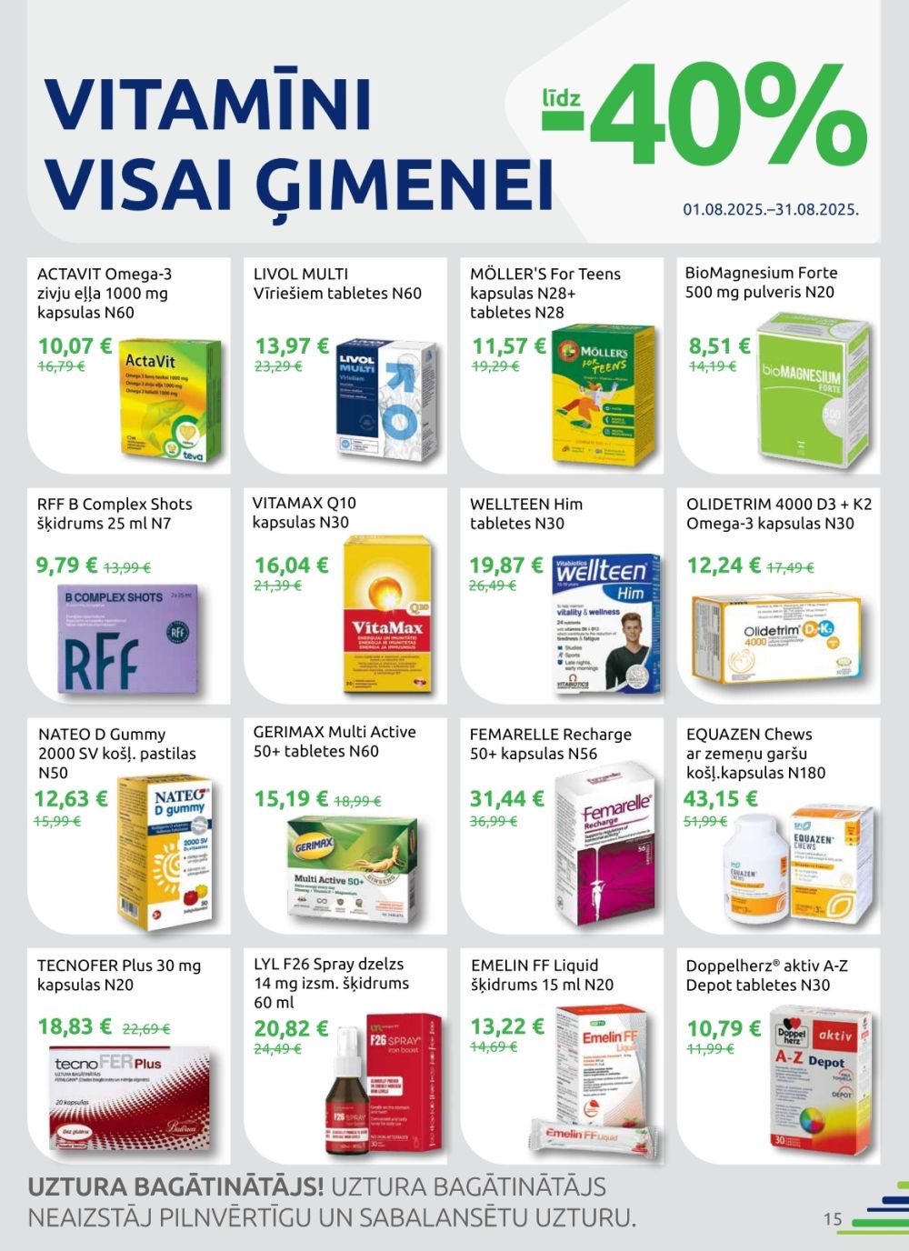 benu - BENU APTIEKA (01.08.2025 - 31.08.2025) - page: 15