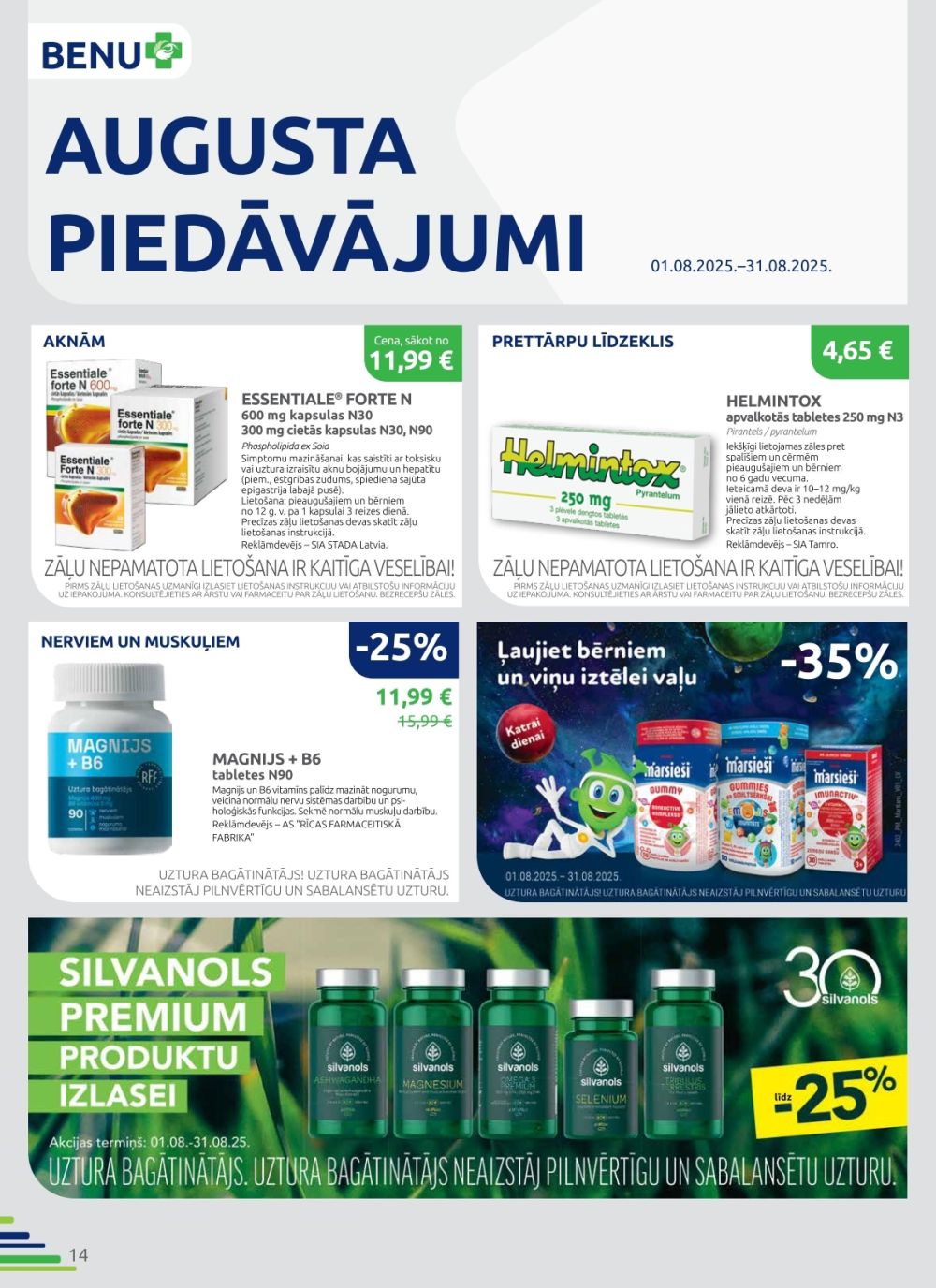 benu - BENU APTIEKA (01.08.2025 - 31.08.2025) - page: 14
