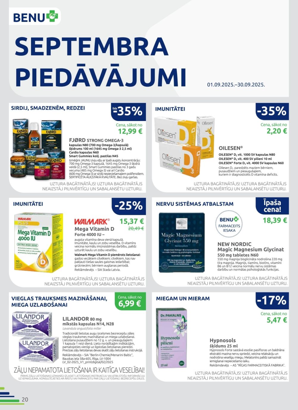 benu - BENU APTIEKA (01.09.2025 - 30.09.2025) - page: 20