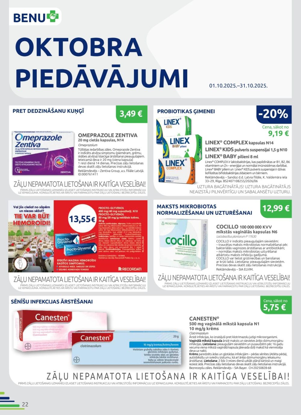 benu - BENU APTIEKA (01.10.2025 - 31.10.2025) - page: 22