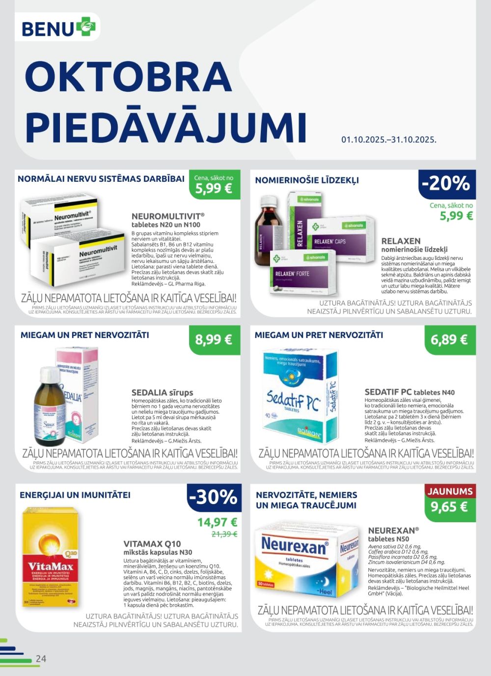 benu - BENU APTIEKA (01.10.2025 - 31.10.2025) - page: 24
