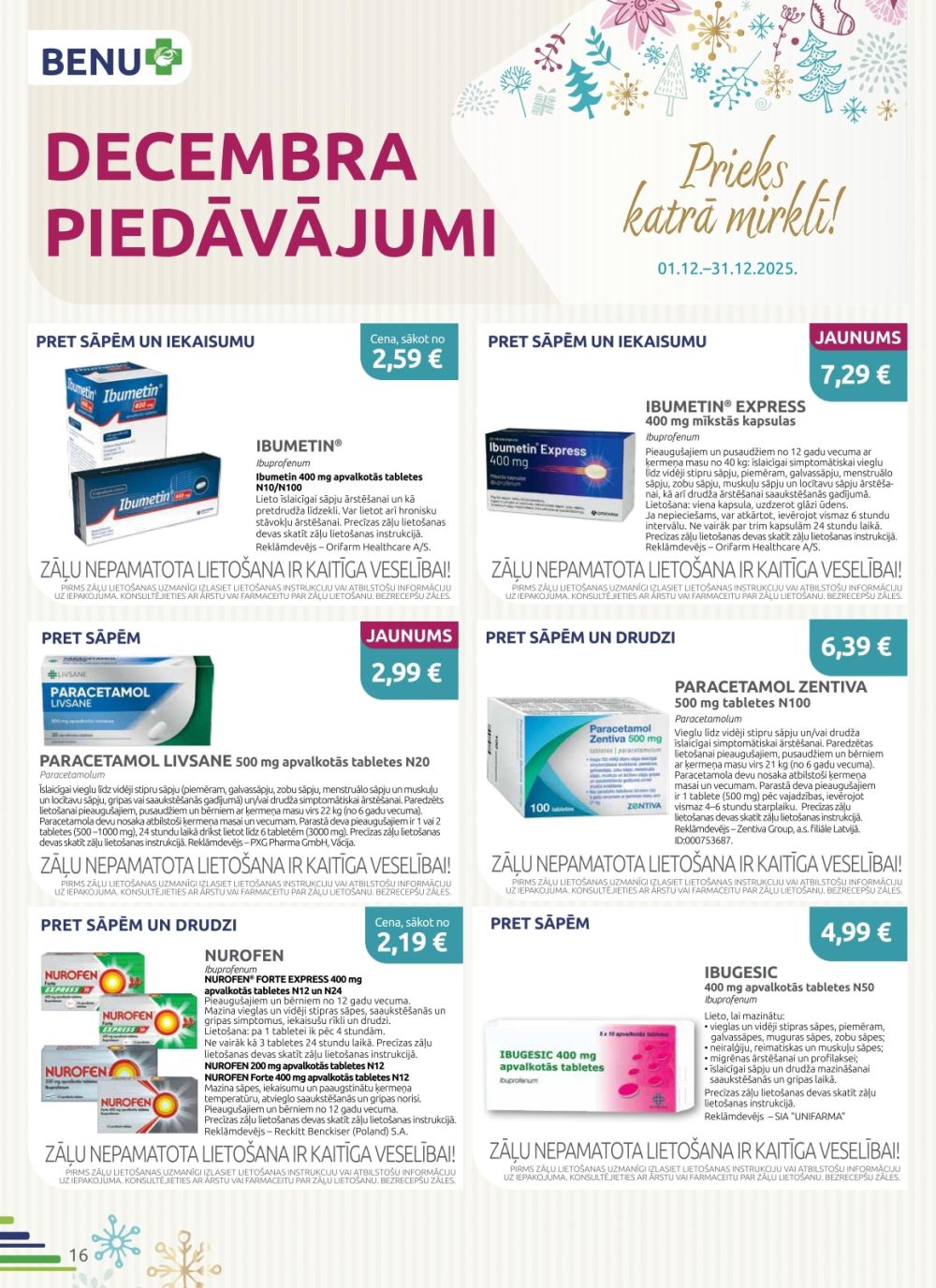 benu - BENU APTIEKA (01.12.2025 - 31.12.2025) - page: 16