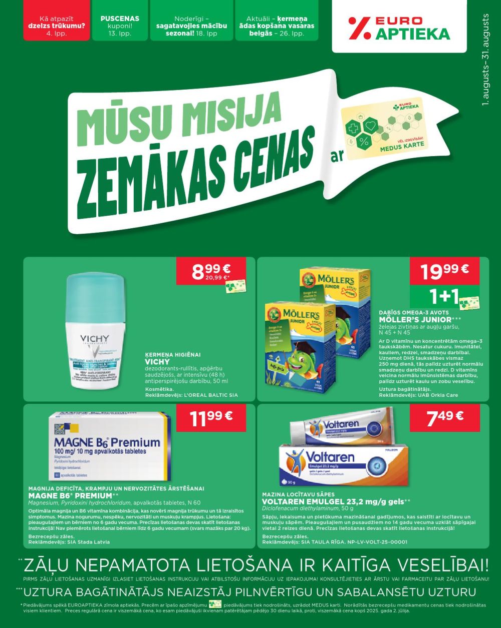 euroaptieka - EUROAPTIEKA (01.08.2025 - 31.08.2025)