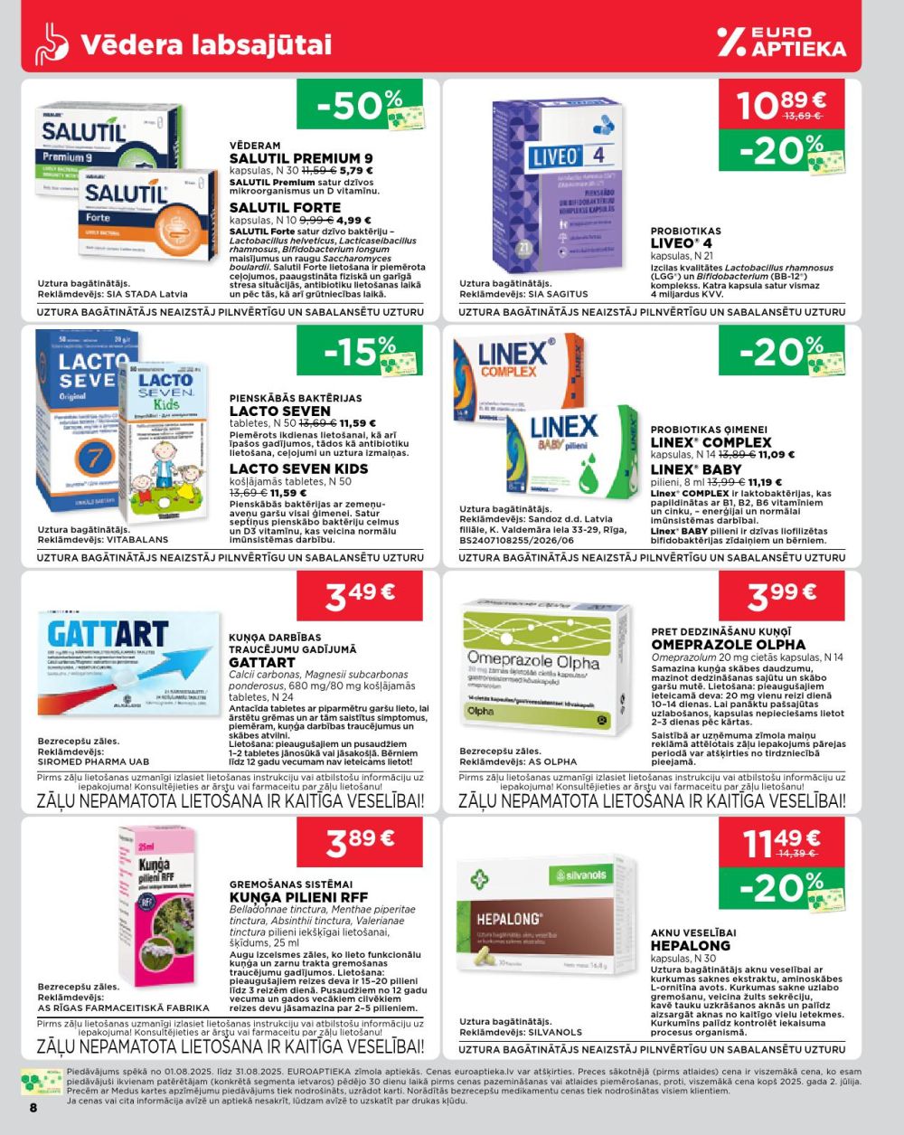 euroaptieka - EUROAPTIEKA (01.08.2025 - 31.08.2025) - page: 8