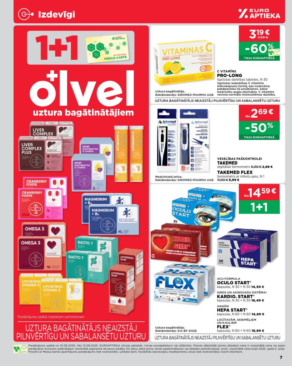 euroaptieka - EUROAPTIEKA (01.08.2025 - 31.08.2025) - page: 7