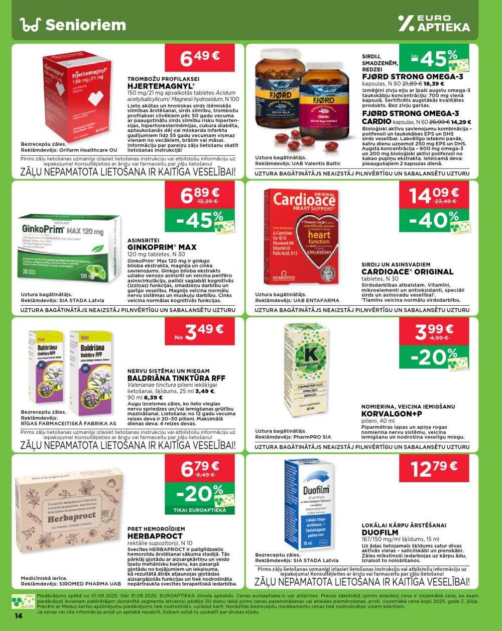 euroaptieka - EUROAPTIEKA (01.08.2025 - 31.08.2025) - page: 14