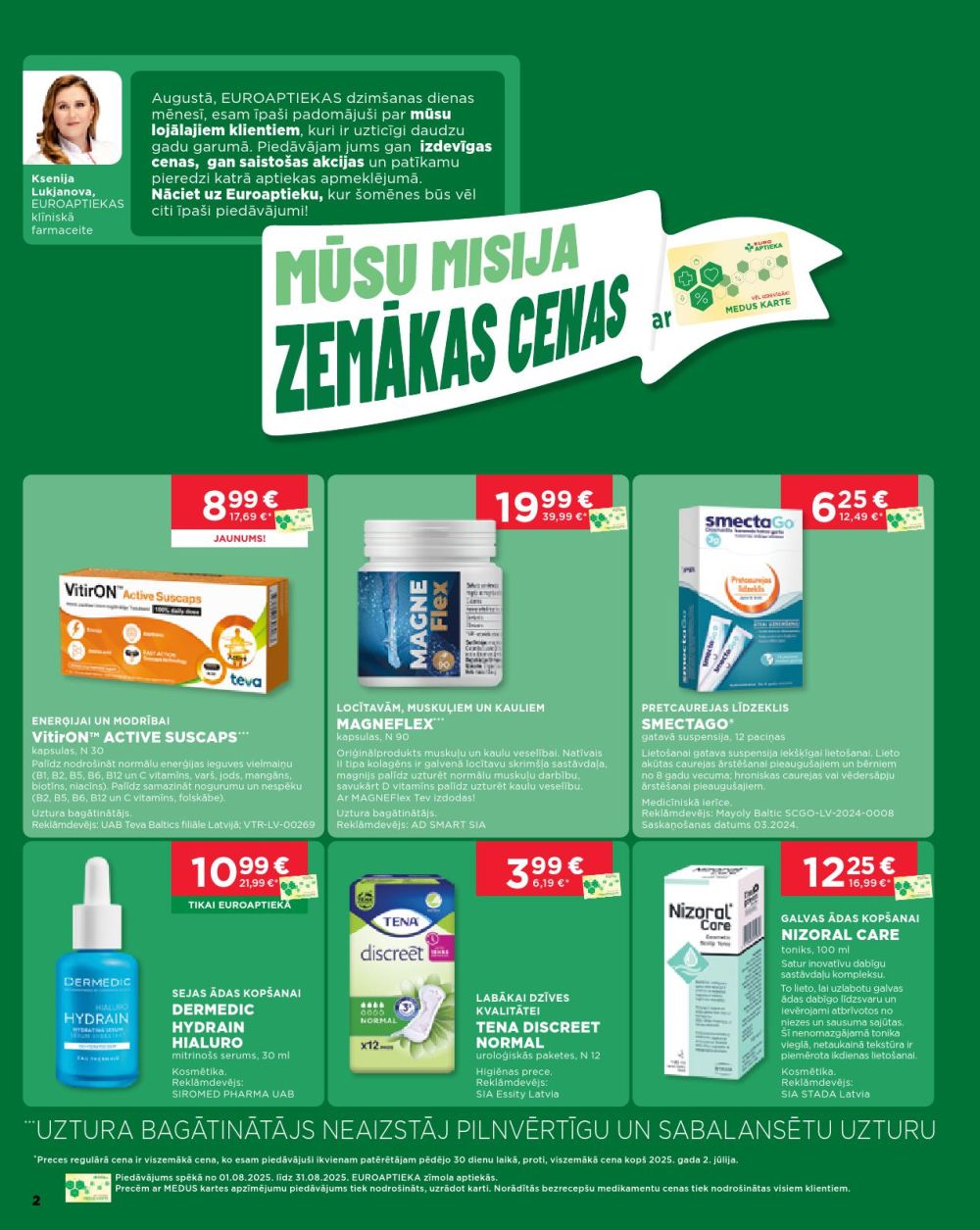 euroaptieka - EUROAPTIEKA (01.08.2025 - 31.08.2025) - page: 2