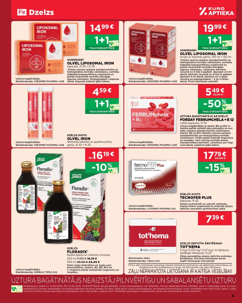 euroaptieka - EUROAPTIEKA (01.08.2025 - 31.08.2025) - page: 5