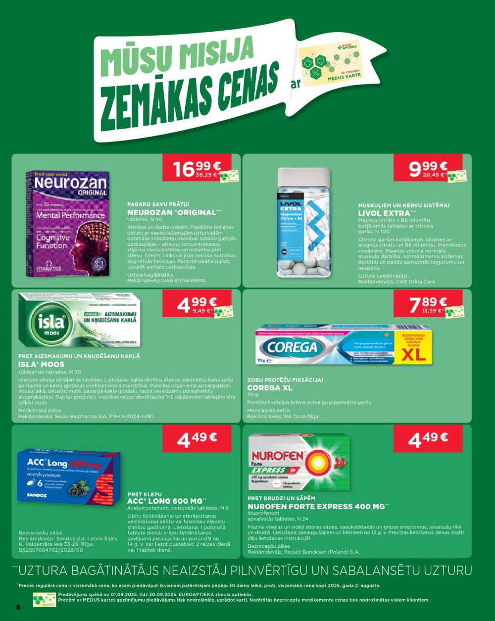 euroaptieka - EUROAPTIEKA (01.09.2025 - 30.09.2025) - page: 8