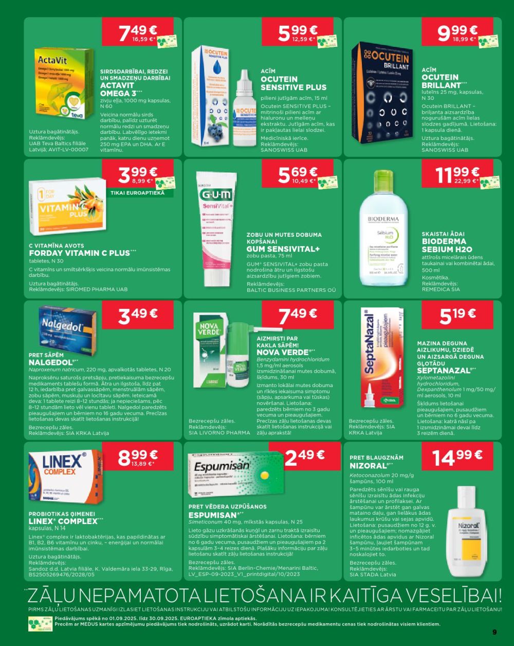 euroaptieka - EUROAPTIEKA (01.09.2025 - 30.09.2025) - page: 9