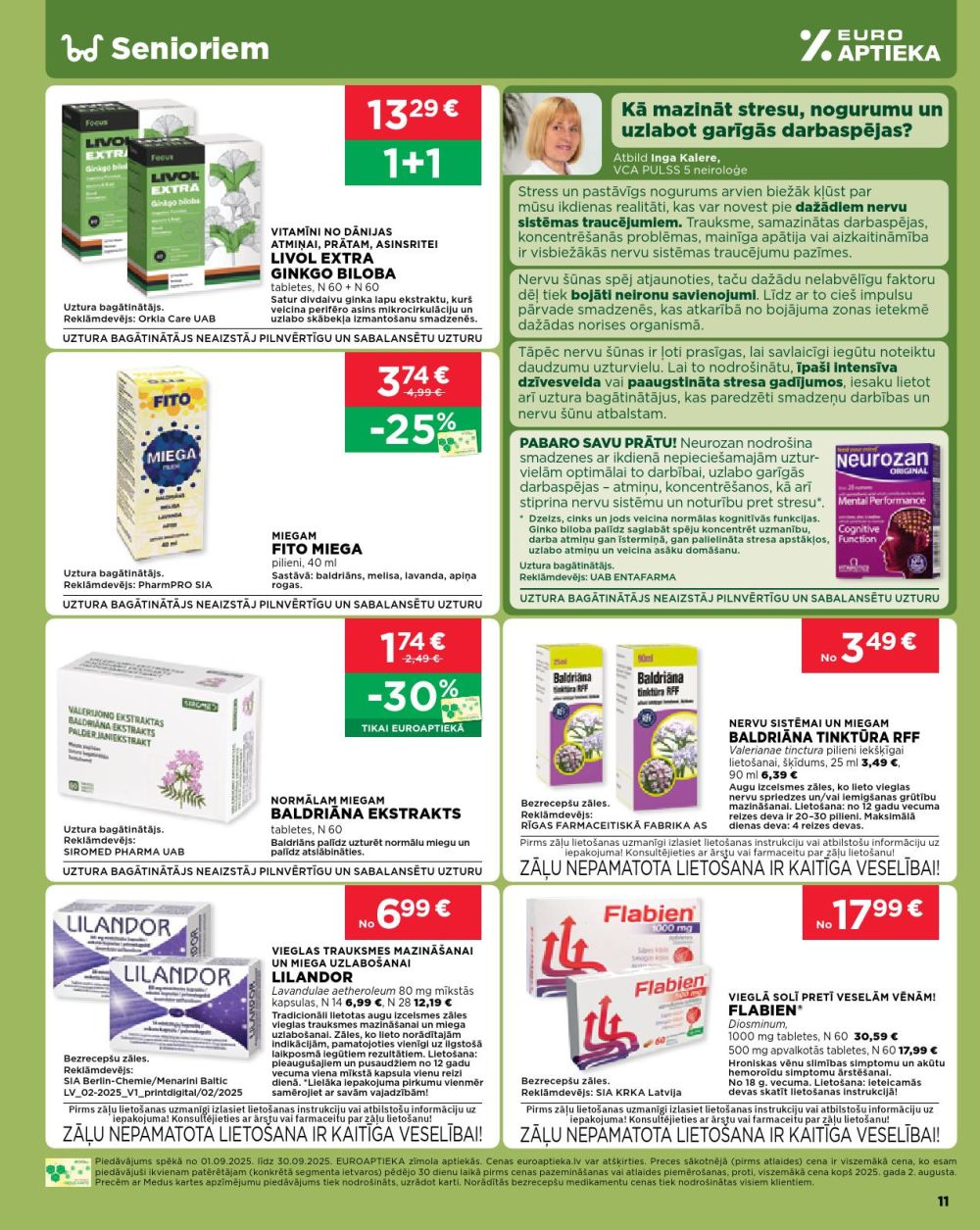 euroaptieka - EUROAPTIEKA (01.09.2025 - 30.09.2025) - page: 11