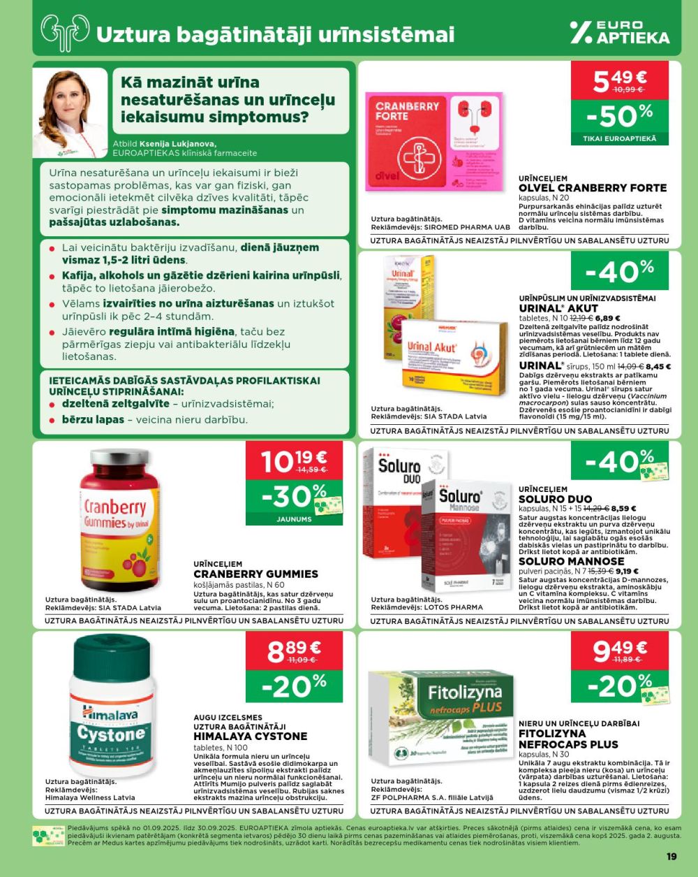 euroaptieka - EUROAPTIEKA (01.09.2025 - 30.09.2025) - page: 19