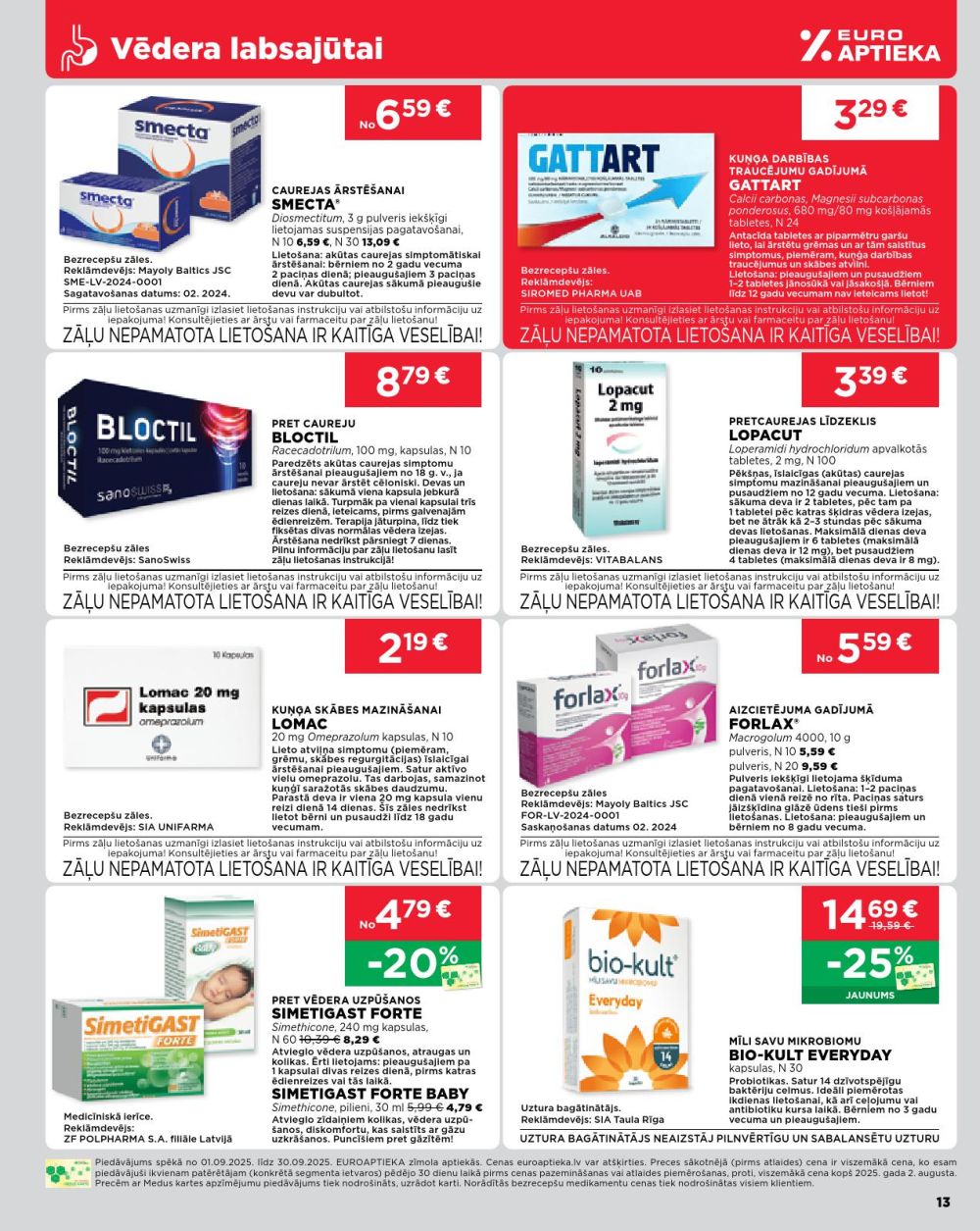 euroaptieka - EUROAPTIEKA (01.09.2025 - 30.09.2025) - page: 13