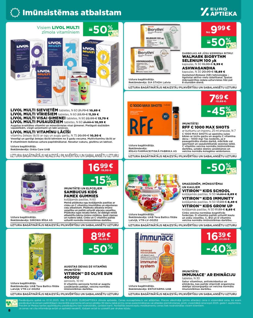 euroaptieka - EUROAPTIEKA (01.10.2025 - 31.10.2025) - page: 8