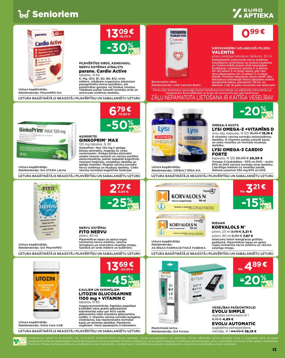 euroaptieka - EUROAPTIEKA (01.10.2025 - 31.10.2025) - page: 13